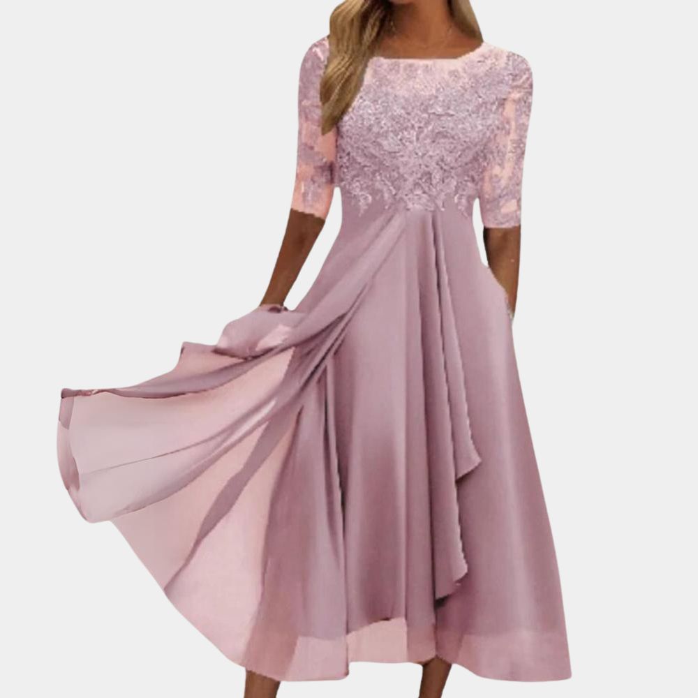 Robe longue d'été à manches courtes – fraîcheur élégante et féminité au quotidien