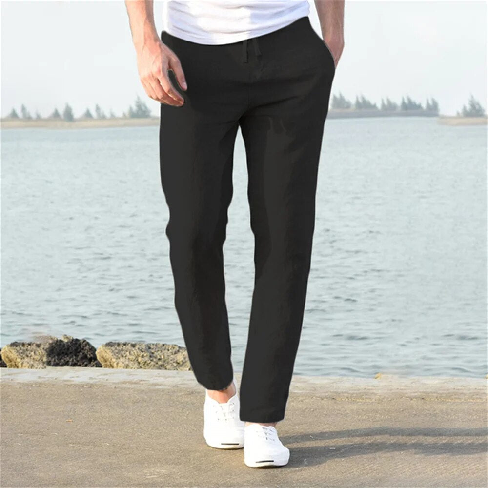 Pantalon homme en lin léger – confort estival et style décontracté