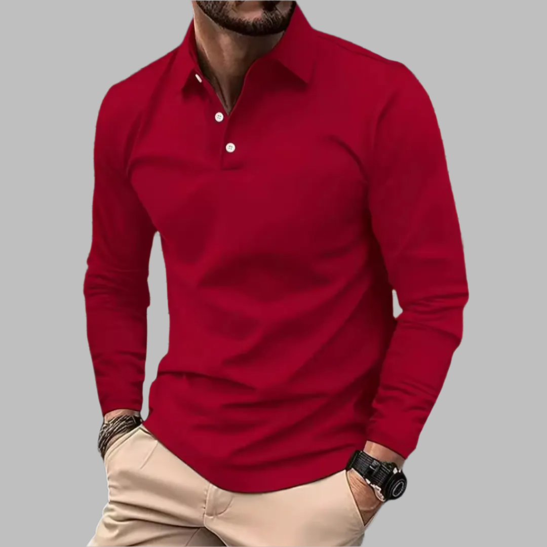 Lucas – Polo à manches longues homme