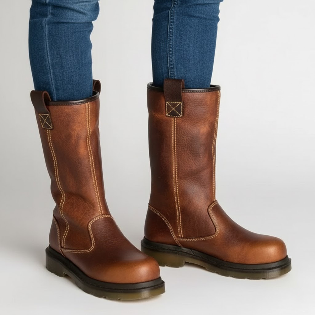 Mathieu – Bottes en cuir doublées style travail d’hiver homme
