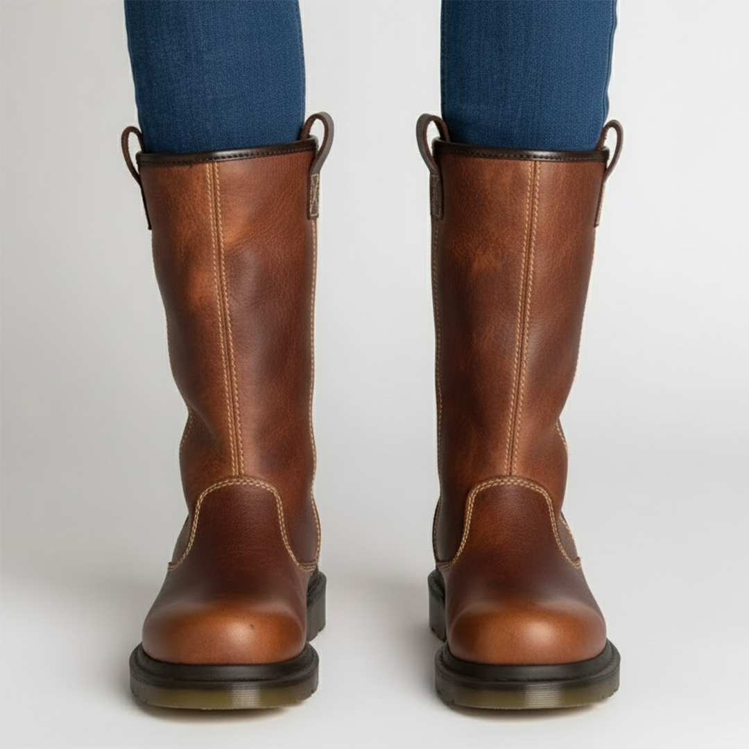 Mathieu – Bottes en cuir doublées style travail d’hiver homme