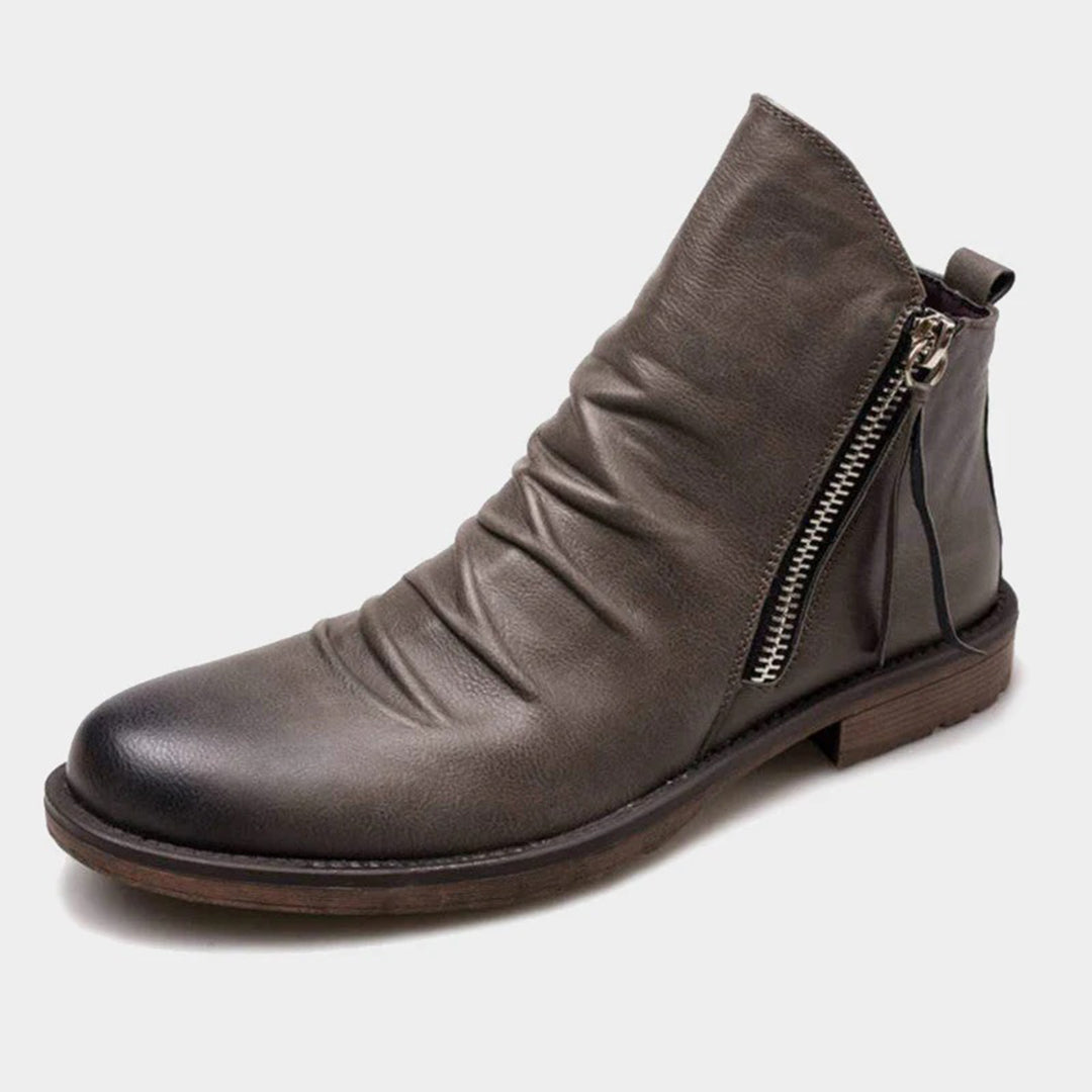 Bottes pour homme automne antidérapantes confortables en cuir PU au design moderne Haylom