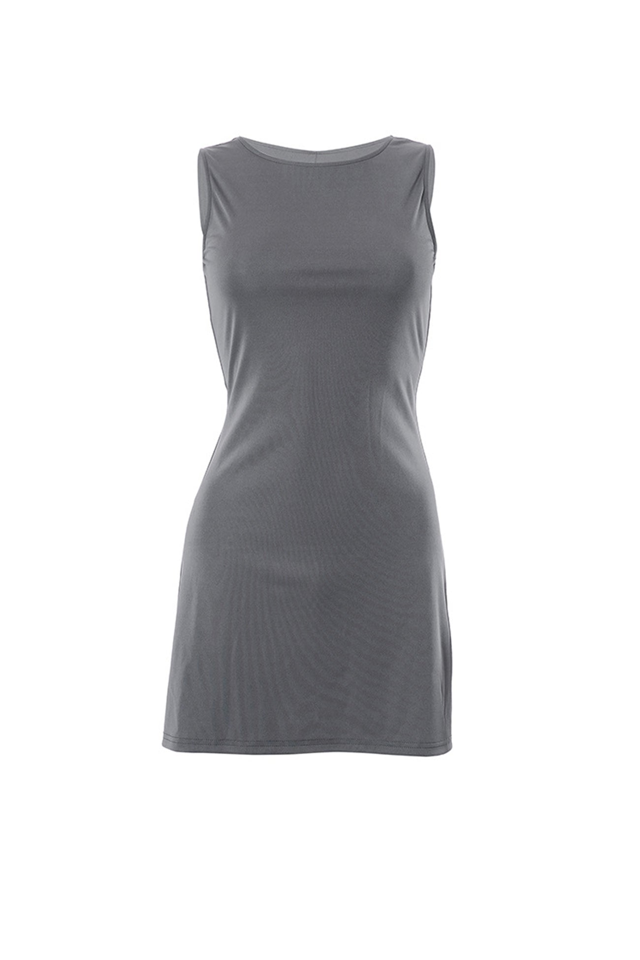Mélina – Robe Débardeur Moulante à Col Rond