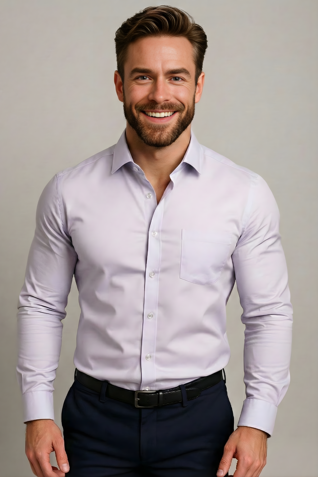 Thomas – Chemise à manches longues coupe ajustée homme