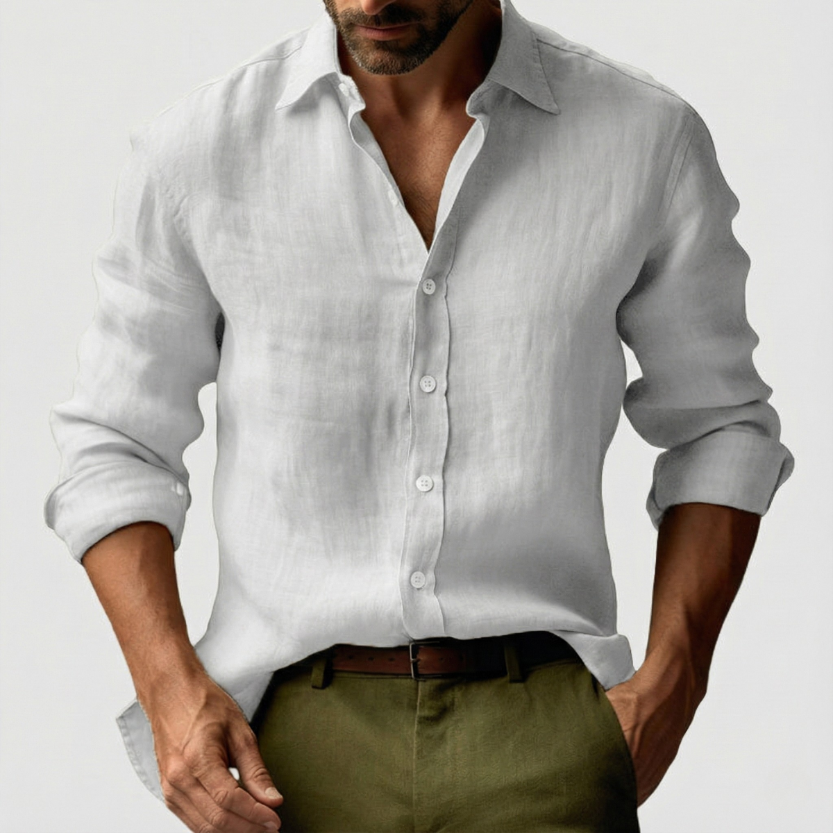 Arthur – Chemise en lin style vintage homme