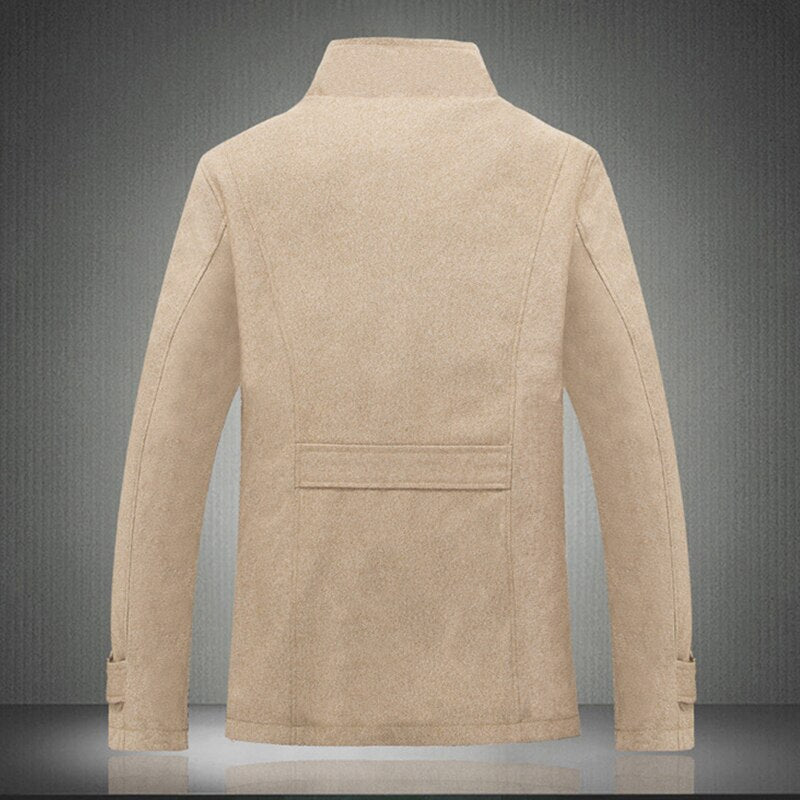 Adrien – Manteau d’hiver homme avec doublure en peau de mouton et boutons