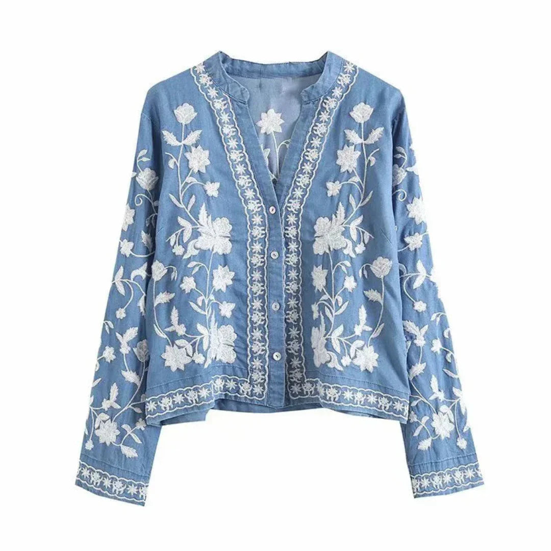 Florence – Gilet femme brodé