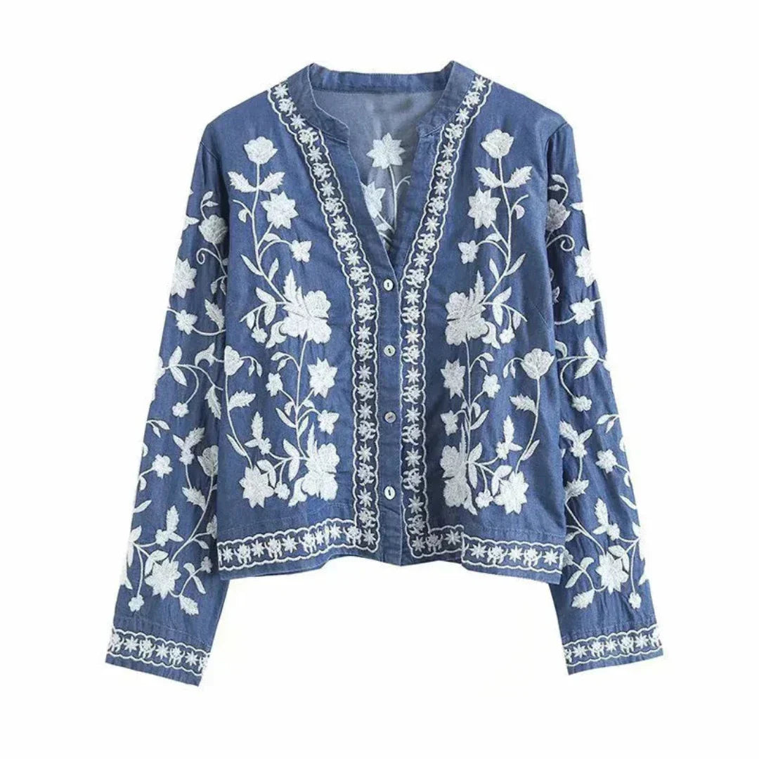 Florence – Gilet femme brodé