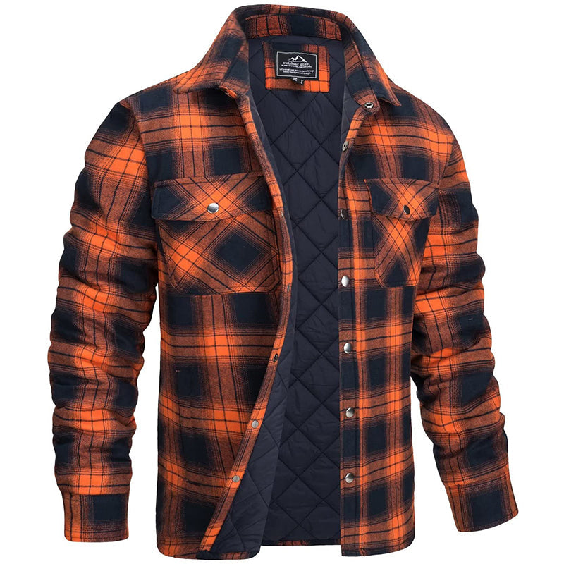 Veste bûcheron homme à carreaux doublure matelassée