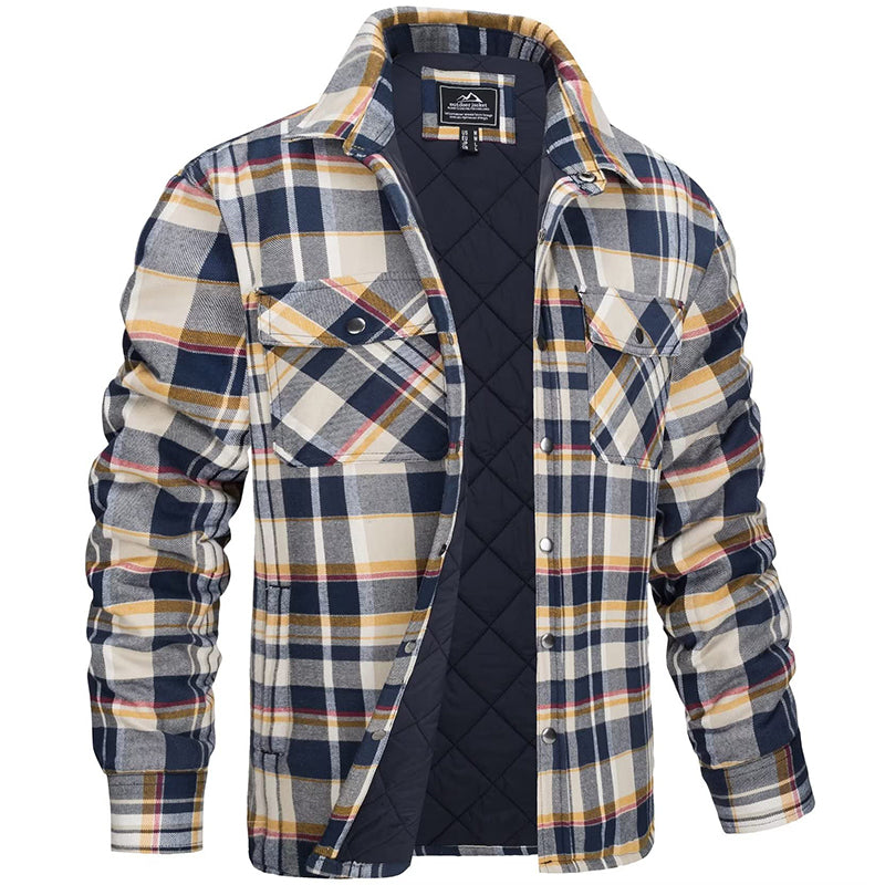 Veste bûcheron homme à carreaux doublure matelassée