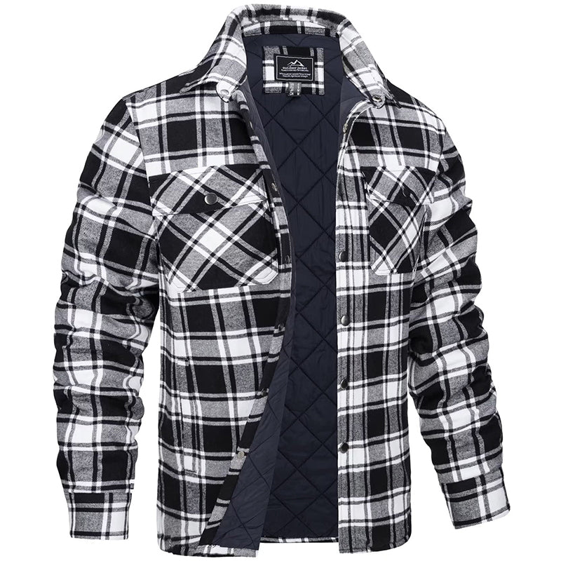 Veste bûcheron homme à carreaux doublure matelassée