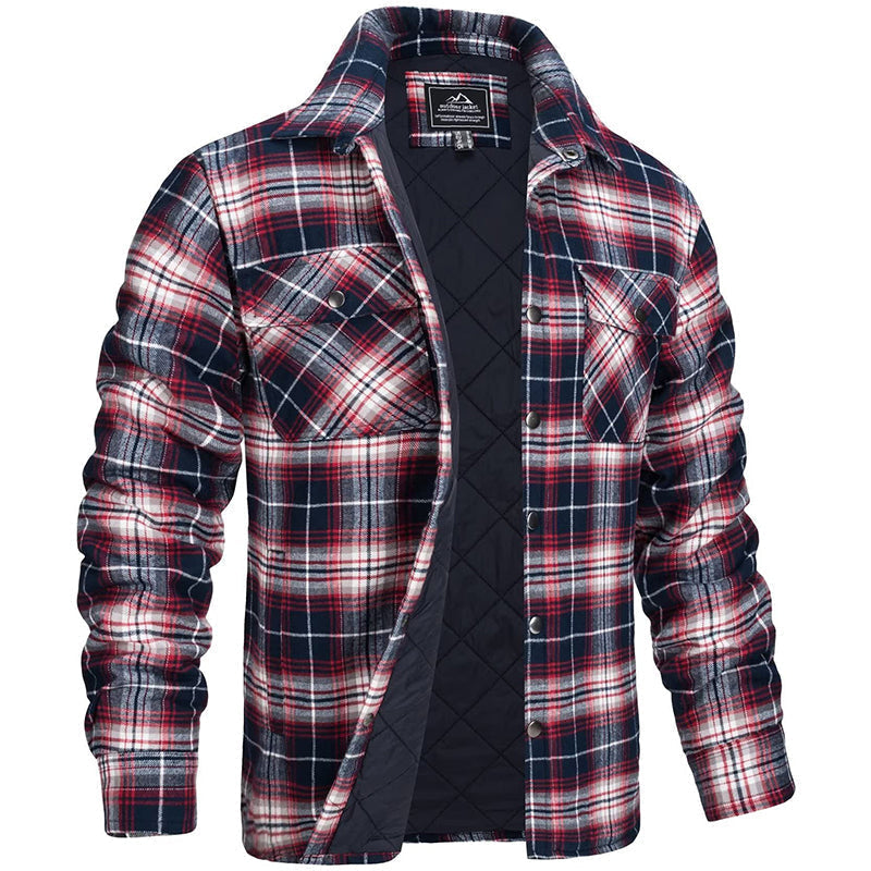 Veste bûcheron homme à carreaux doublure matelassée