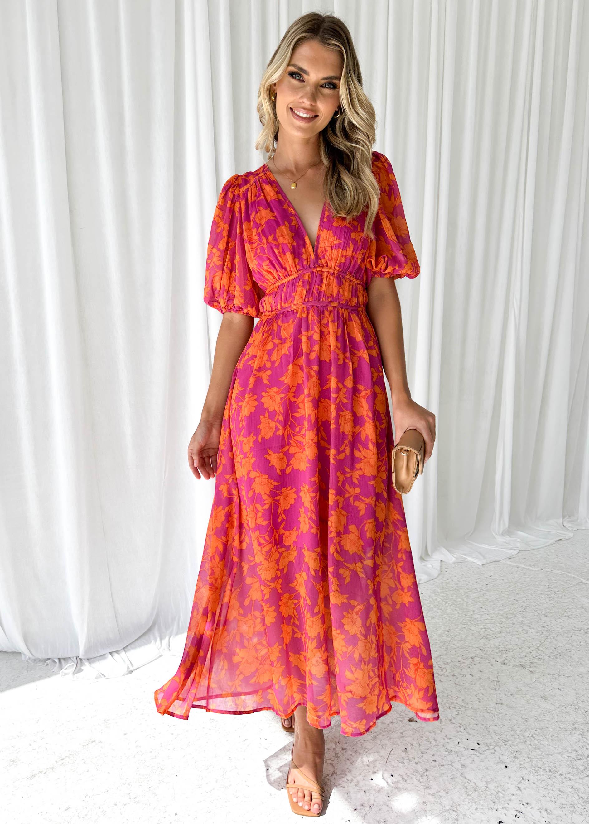 Robe longue d'été pour femme élégante avec col en V et coupe flatteuse confortable