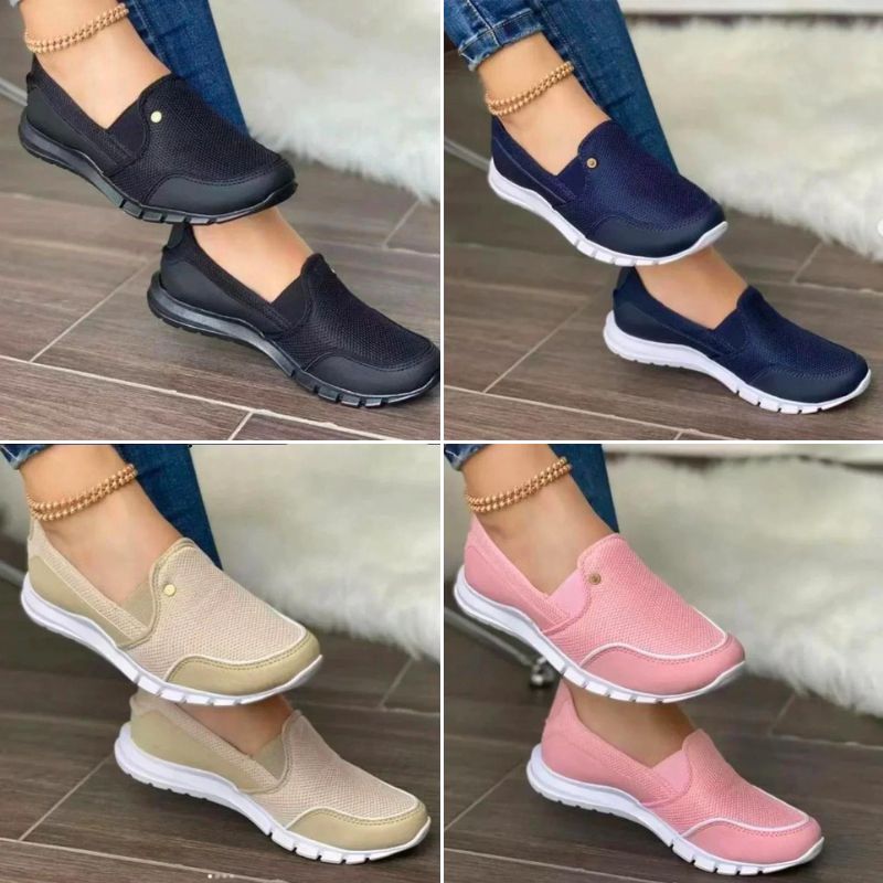 Chaussures femme à enfiler grande largeur – confort souple et soutien quotidien