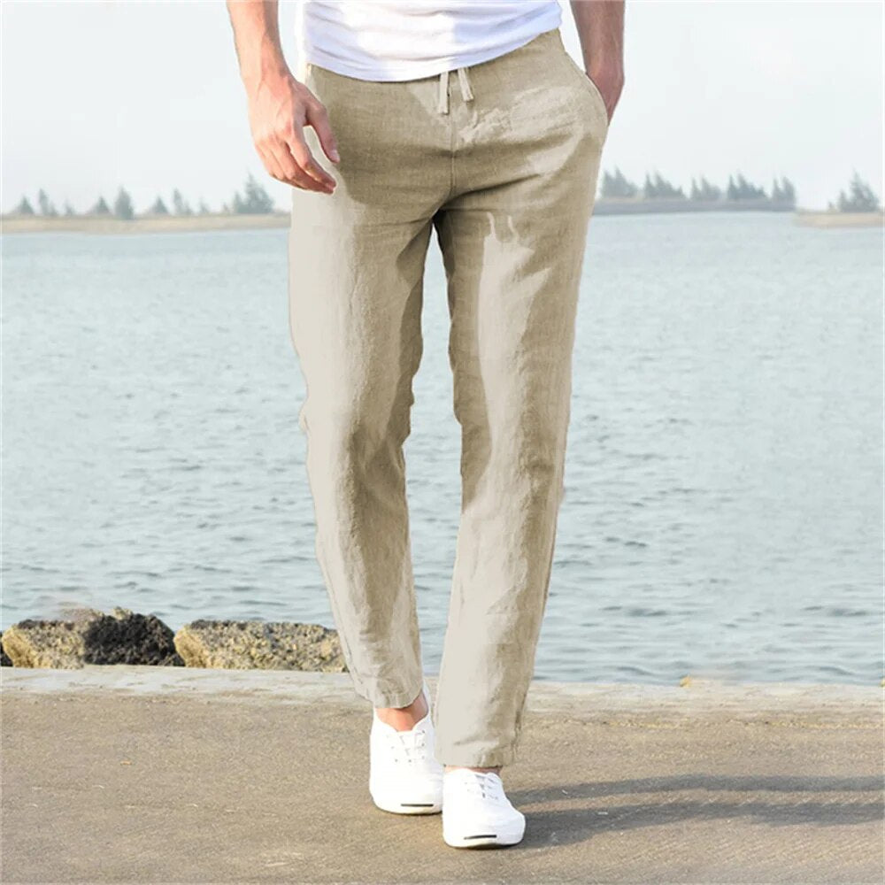 Pantalon homme en lin léger – confort estival et style décontracté