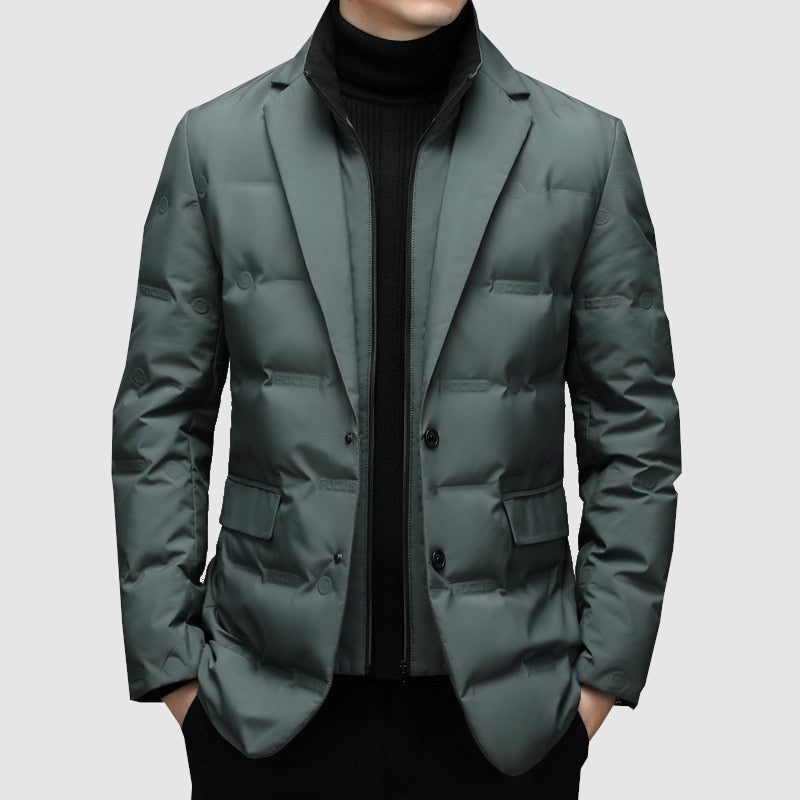 Veste blazer pour homme automne matelassée légère en polyester avec coupe ajustée Étienne