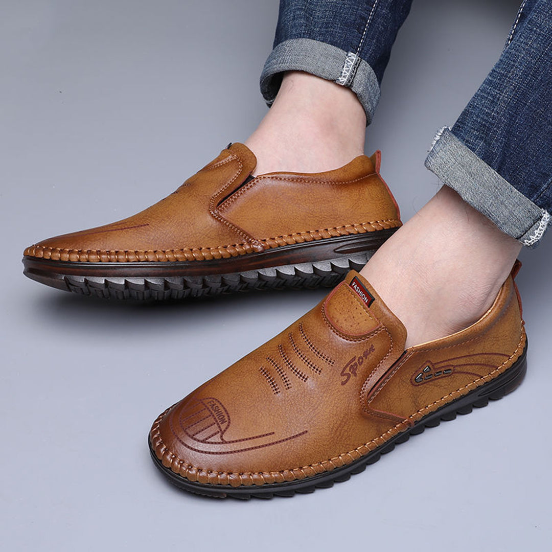 Mocassins pour homme automne légers respirants en cuir PU à semelle crantée Amerigo