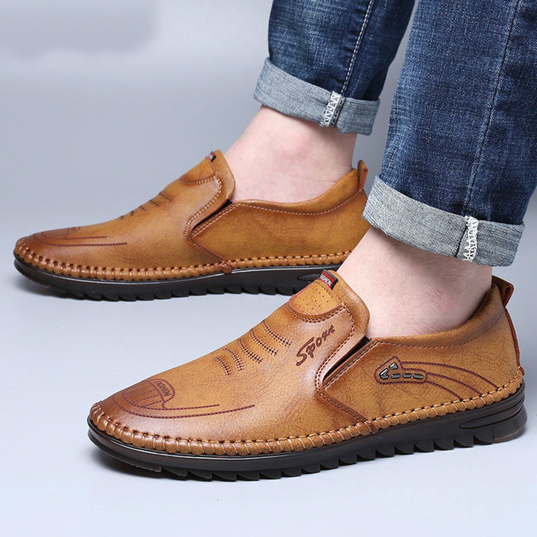 Mocassins pour homme automne légers respirants en cuir PU à semelle crantée Amerigo