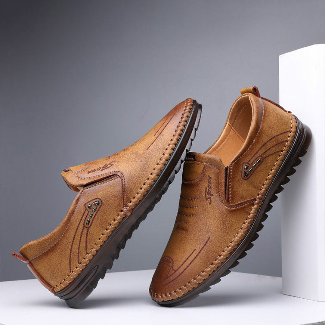 Mocassins pour homme automne légers respirants en cuir PU à semelle crantée Amerigo