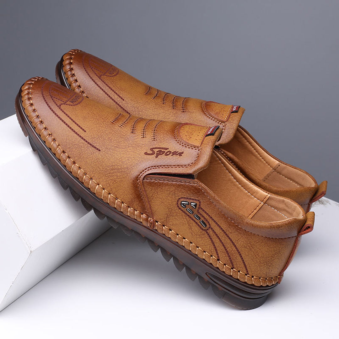 Mocassins pour homme automne légers respirants en cuir PU à semelle crantée Amerigo