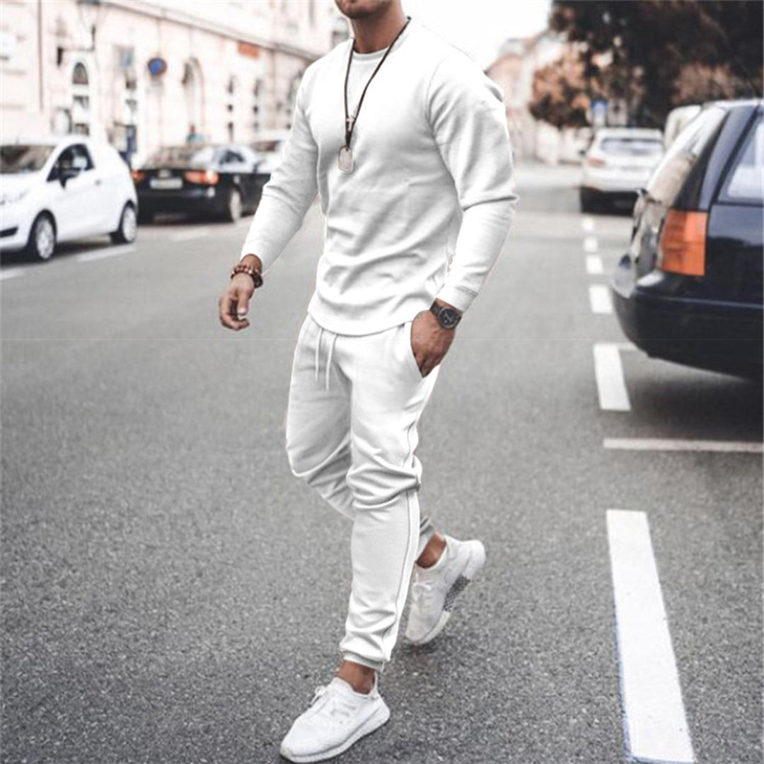 Ensemble de survêtement pour homme automne doux en tissu stretch avec coupe ajustée Luka