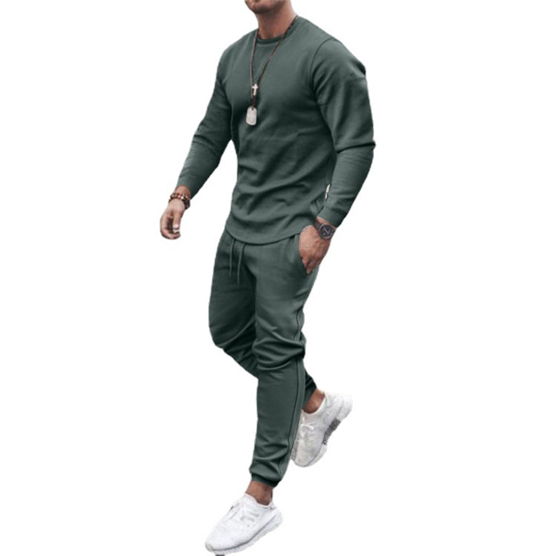 Ensemble de survêtement pour homme automne doux en tissu stretch avec coupe ajustée Luka