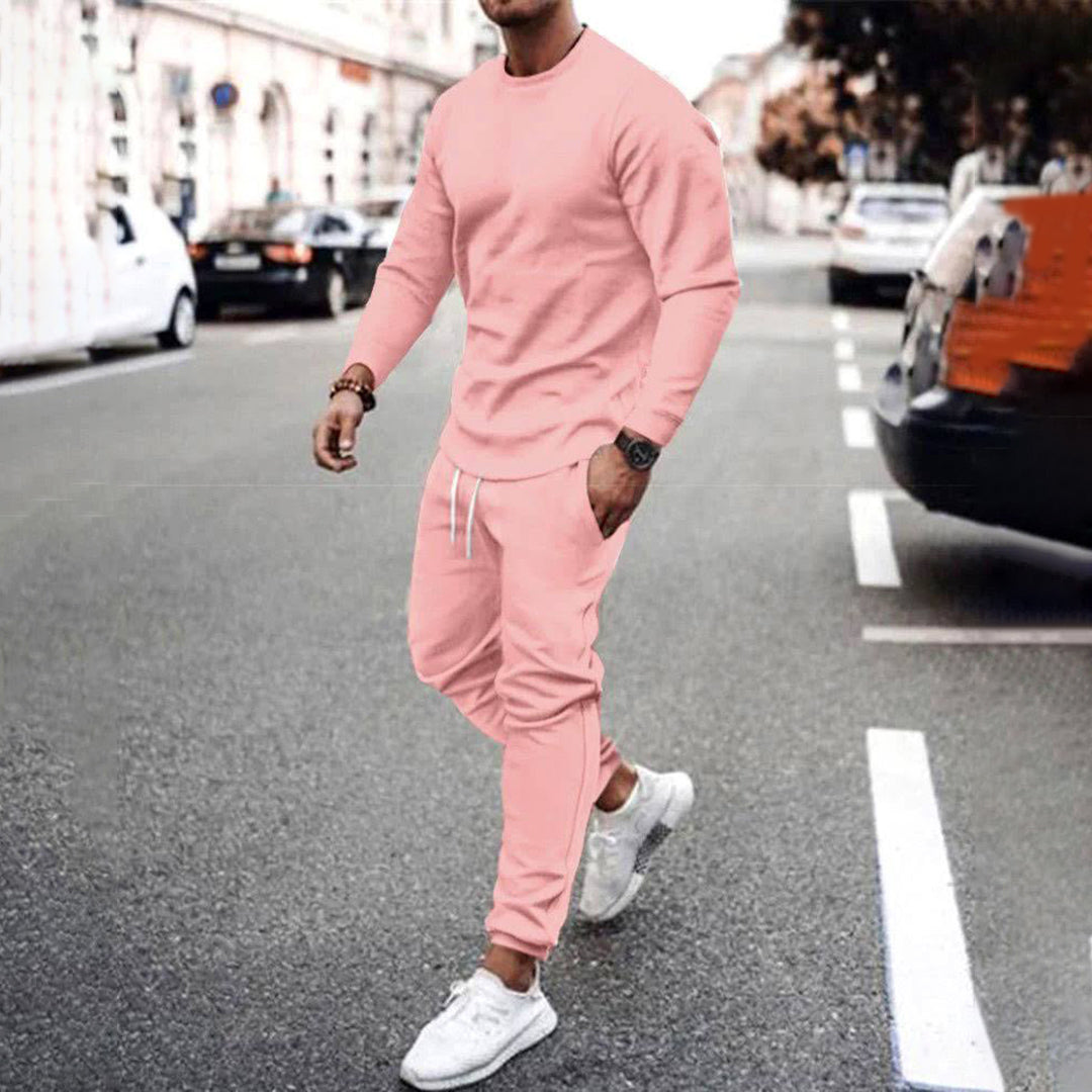 Ensemble de survêtement pour homme automne doux en tissu stretch avec coupe ajustée Luka