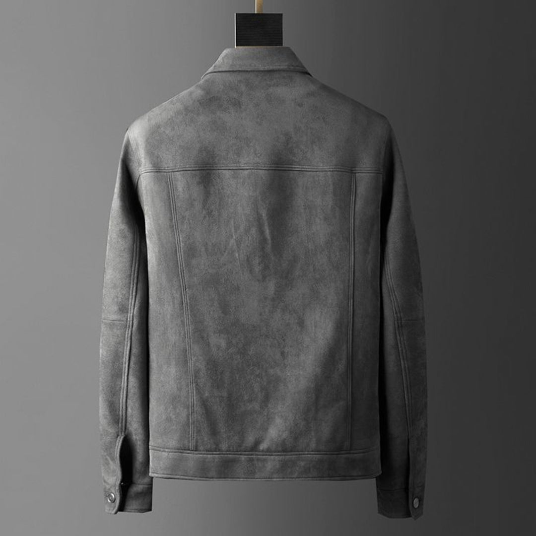 Veste chemise pour homme automne en suédine douce avec coupe droite Adrien