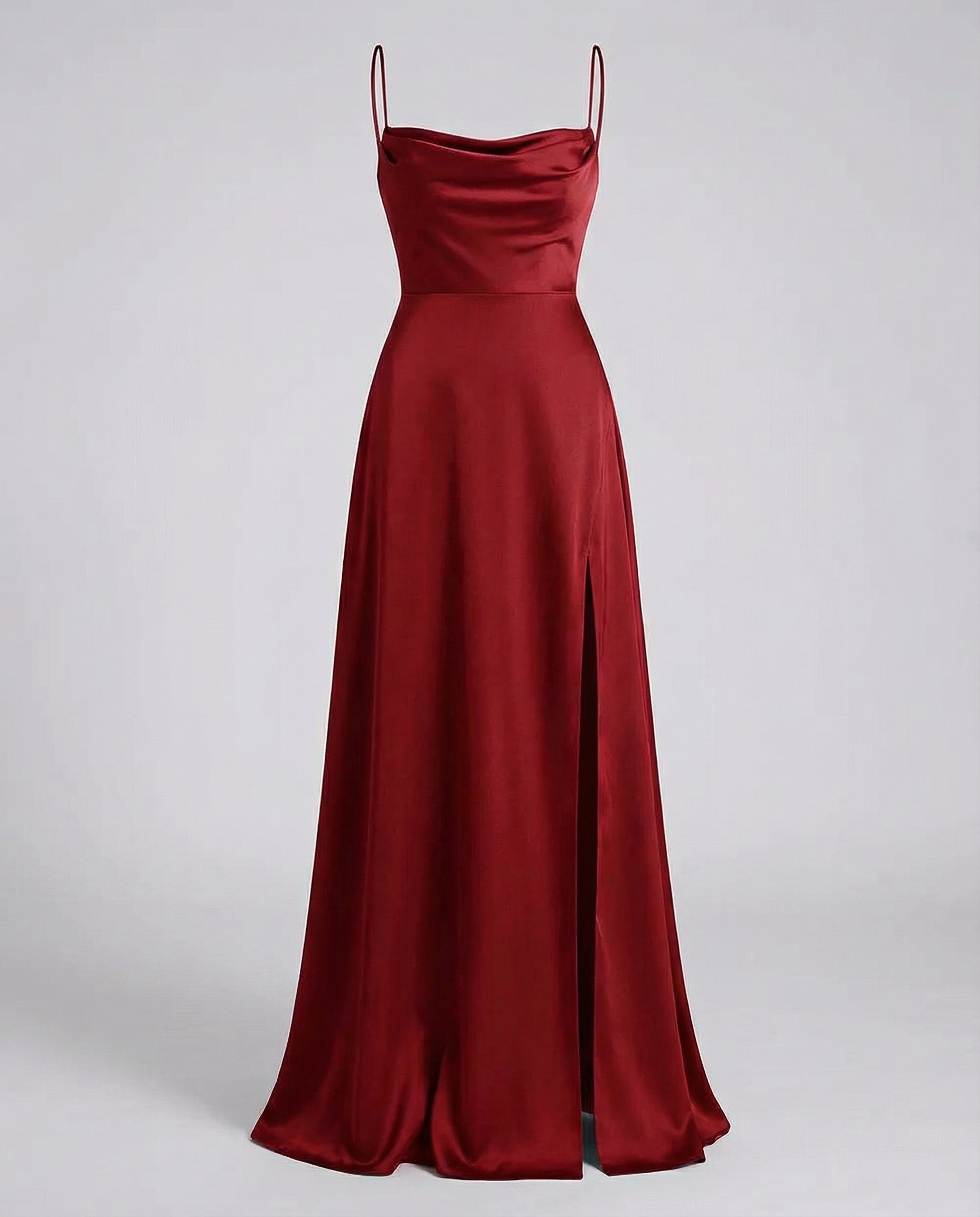 Ombline – Robe maxi élégante à drapé et fente latérale femme