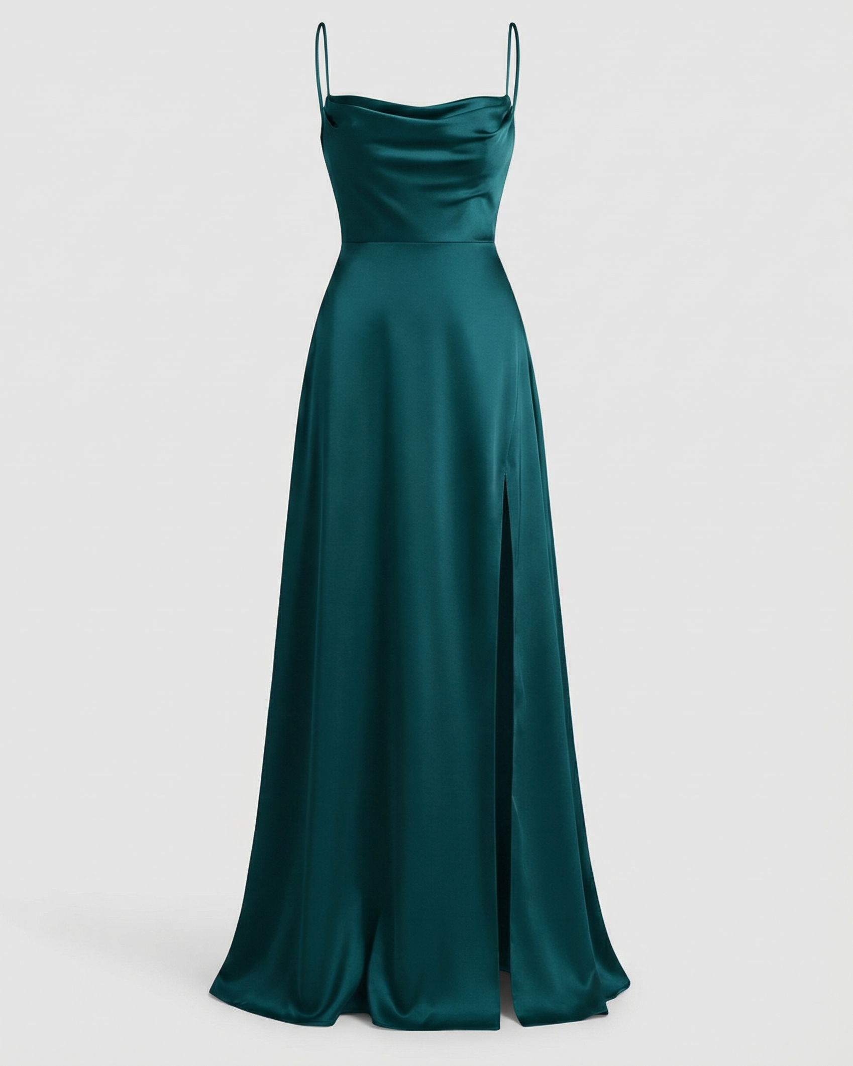 Ombline – Robe maxi élégante à drapé et fente latérale femme