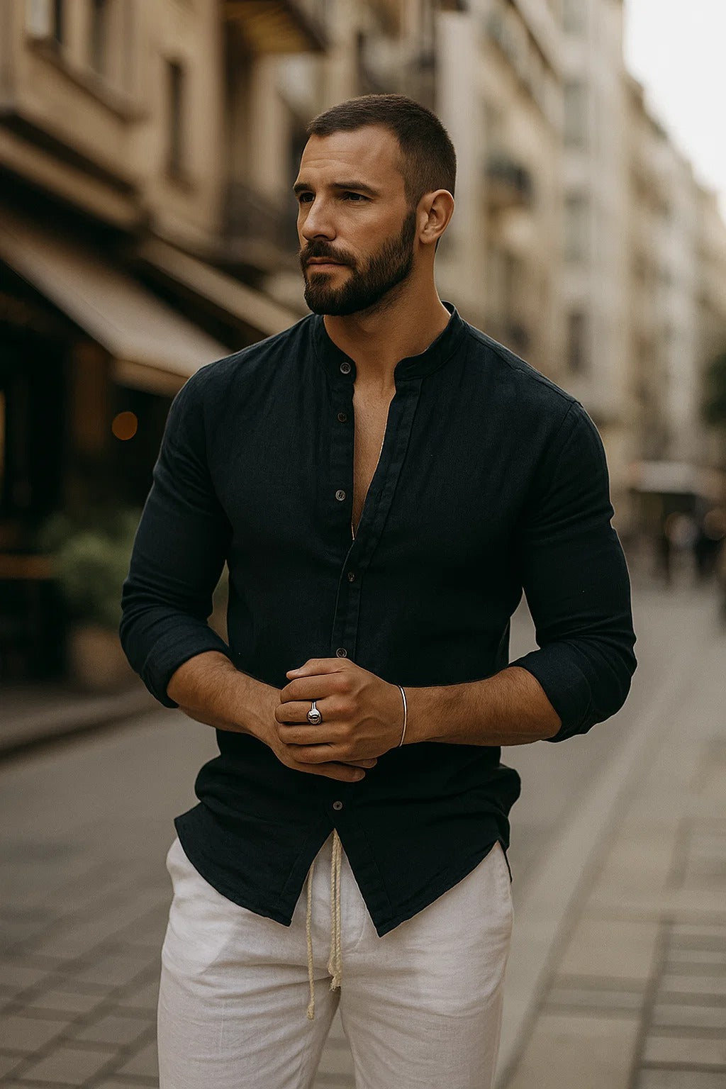 Maxime – Chemise casual à manches 3/4 homme