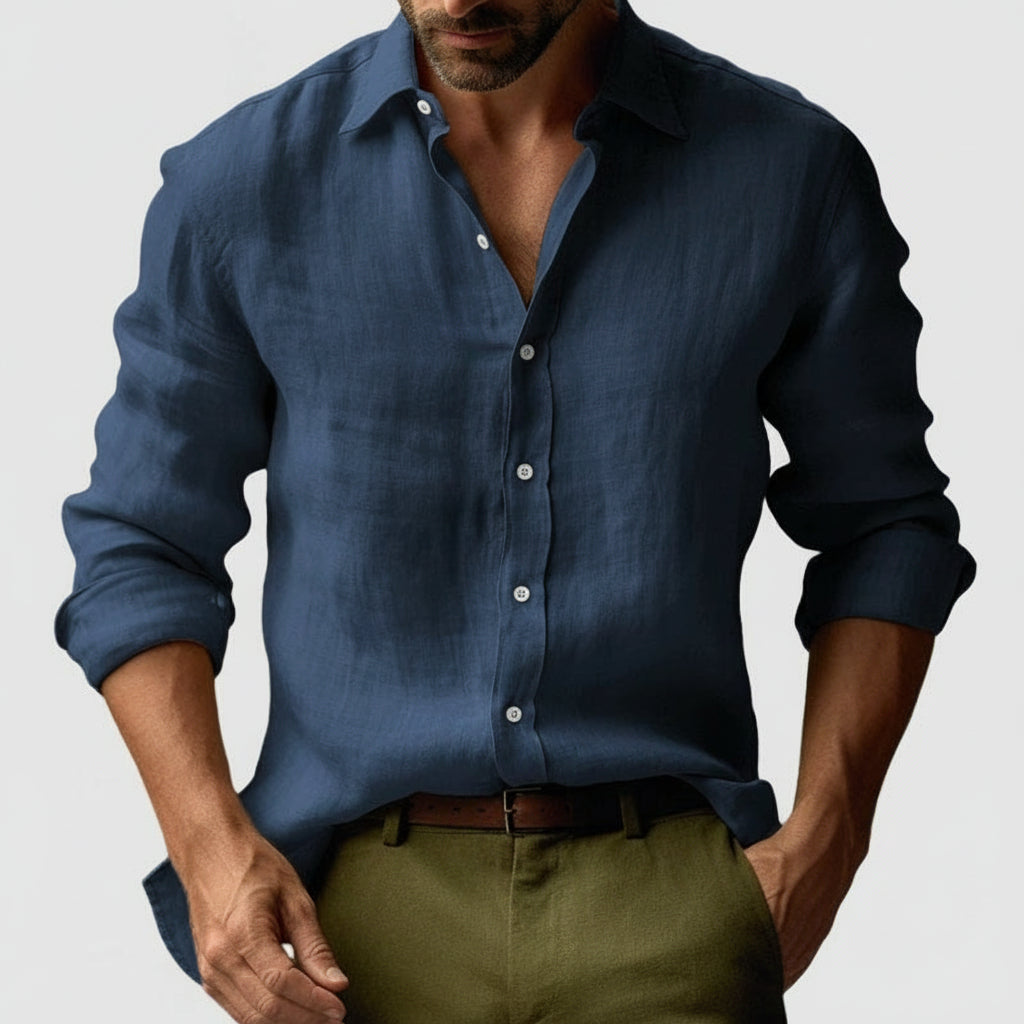 Arthur – Chemise en lin style vintage homme