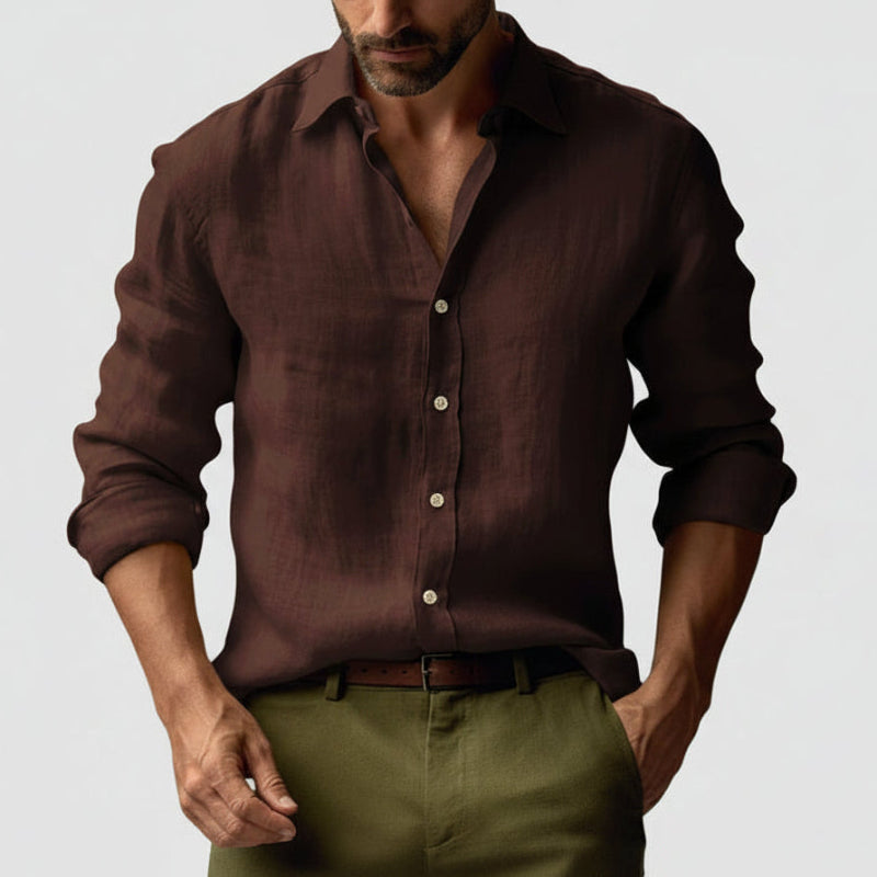Arthur – Chemise en lin style vintage homme