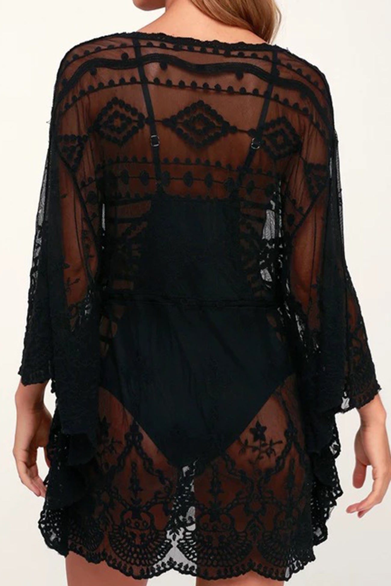 Soline – Robe de Plage Transparente en Dentelle et Crochet