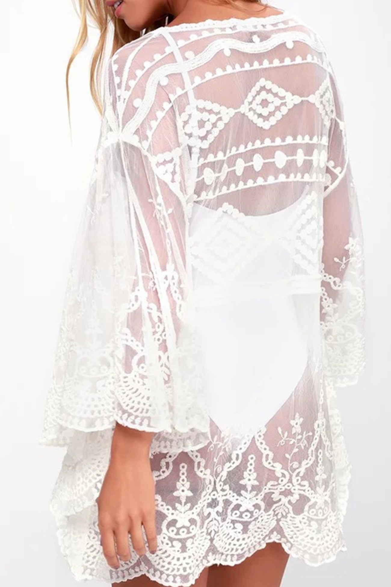 Soline – Robe de Plage Transparente en Dentelle et Crochet