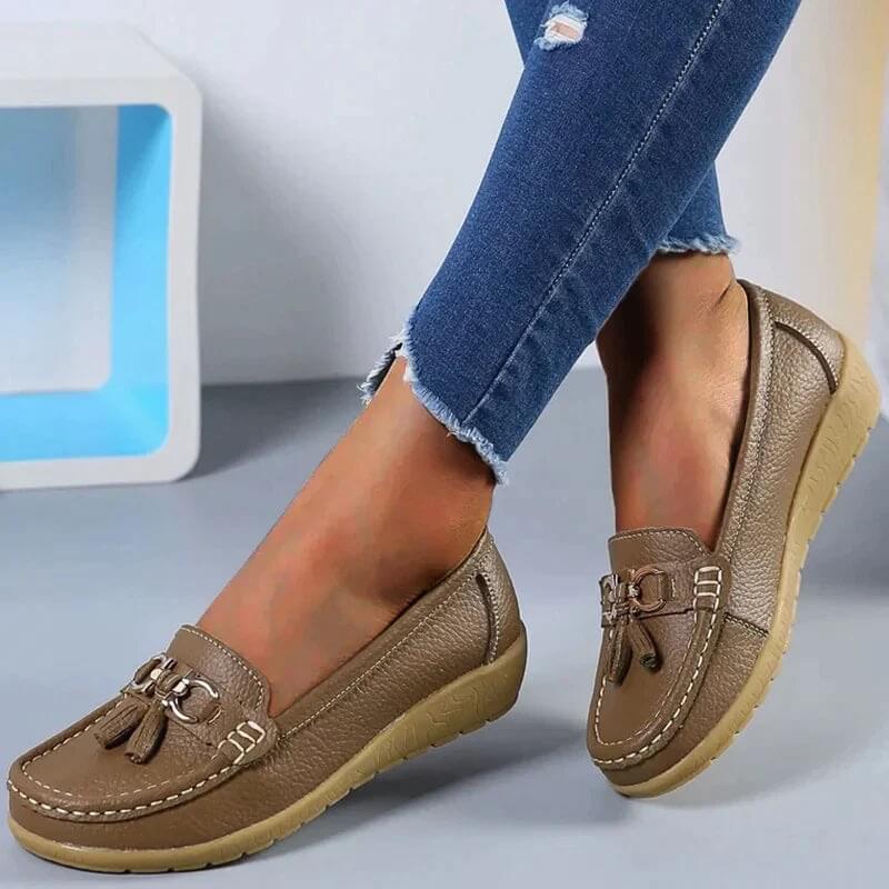 Mocassins femme en cuir souple et respirant 2