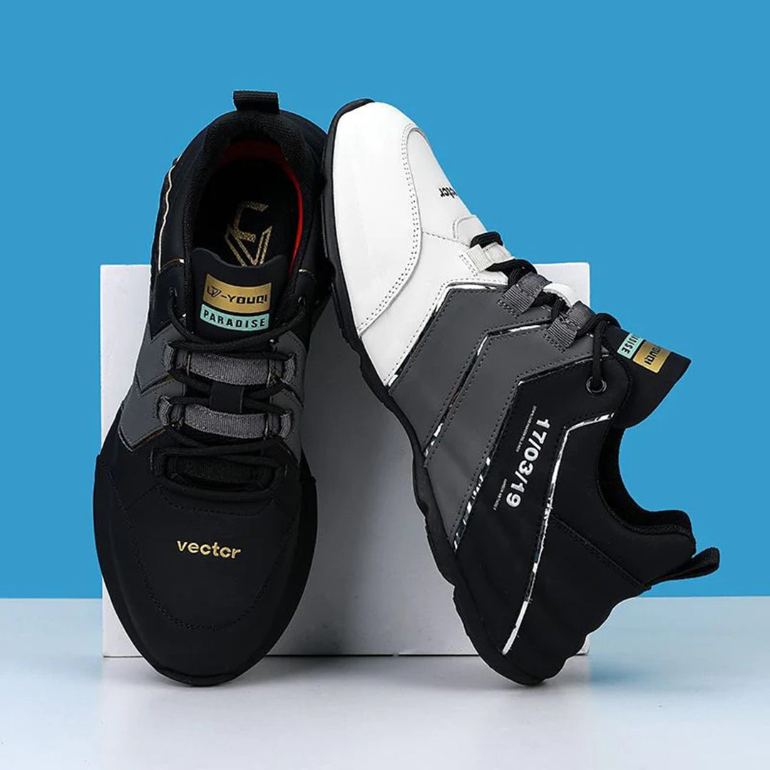 Baskets pour homme automne confortables légères en matière synthétique avec semelle épaisse Romain