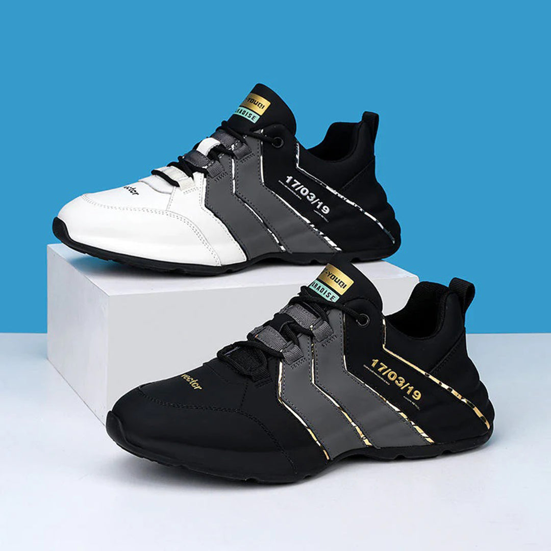 Baskets pour homme automne confortables légères en matière synthétique avec semelle épaisse Romain