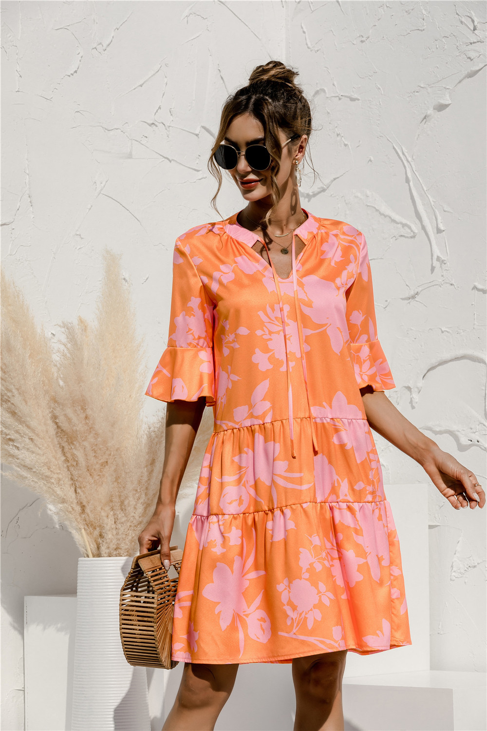 Séraphine – Robe midi d’été taille basse femme