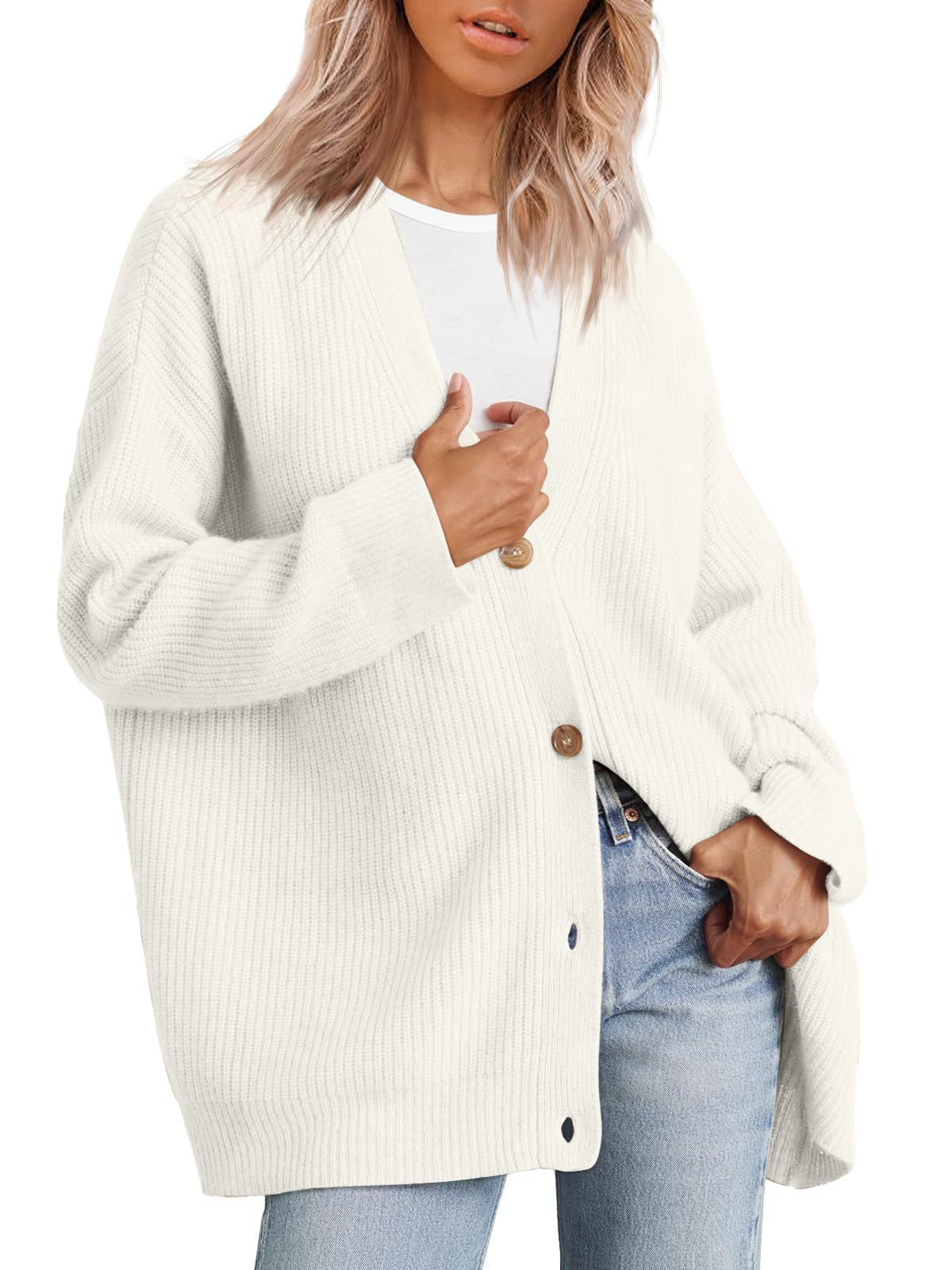 Anaïs – Gilet femme oversize à rayures