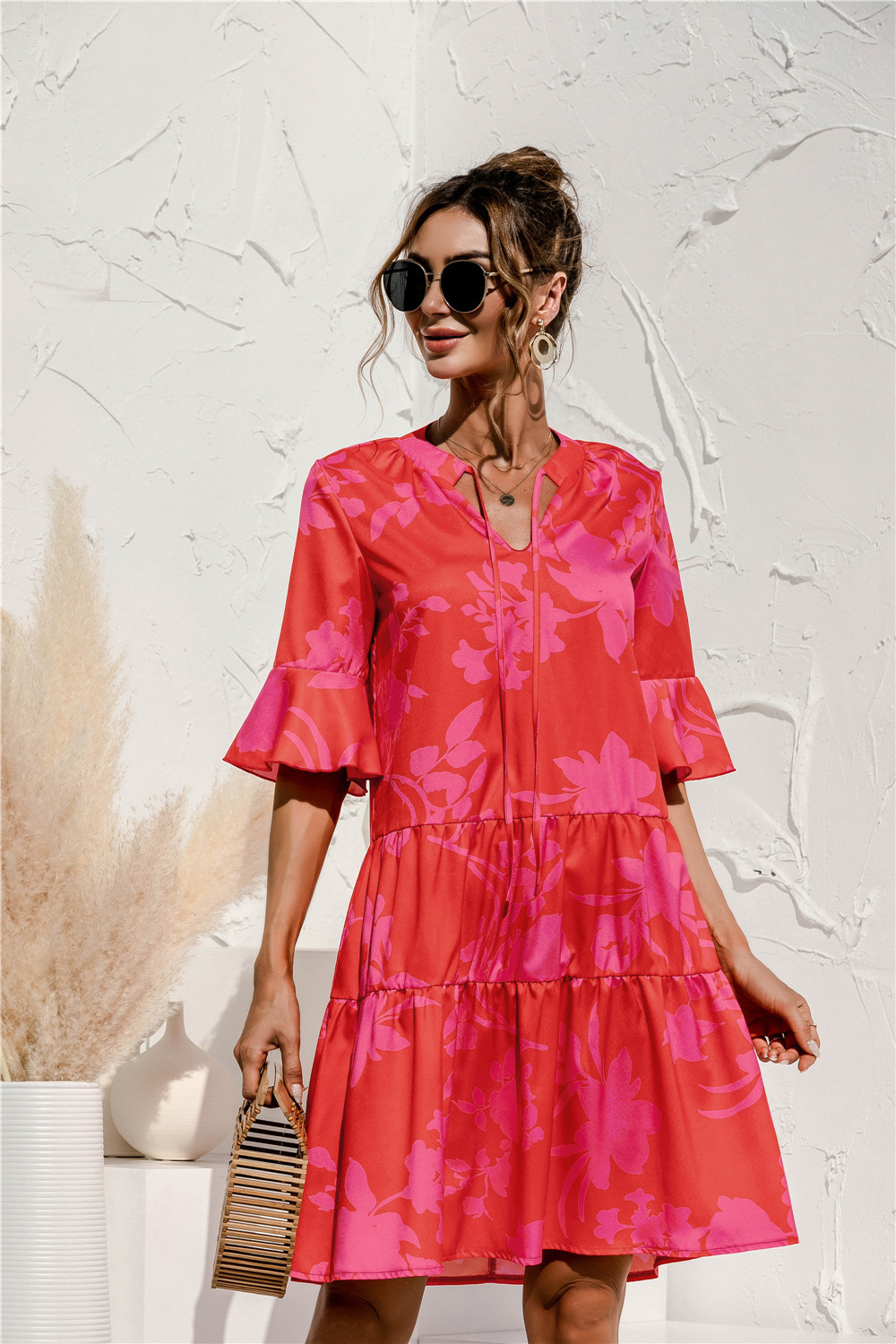 Séraphine – Robe midi d’été taille basse femme