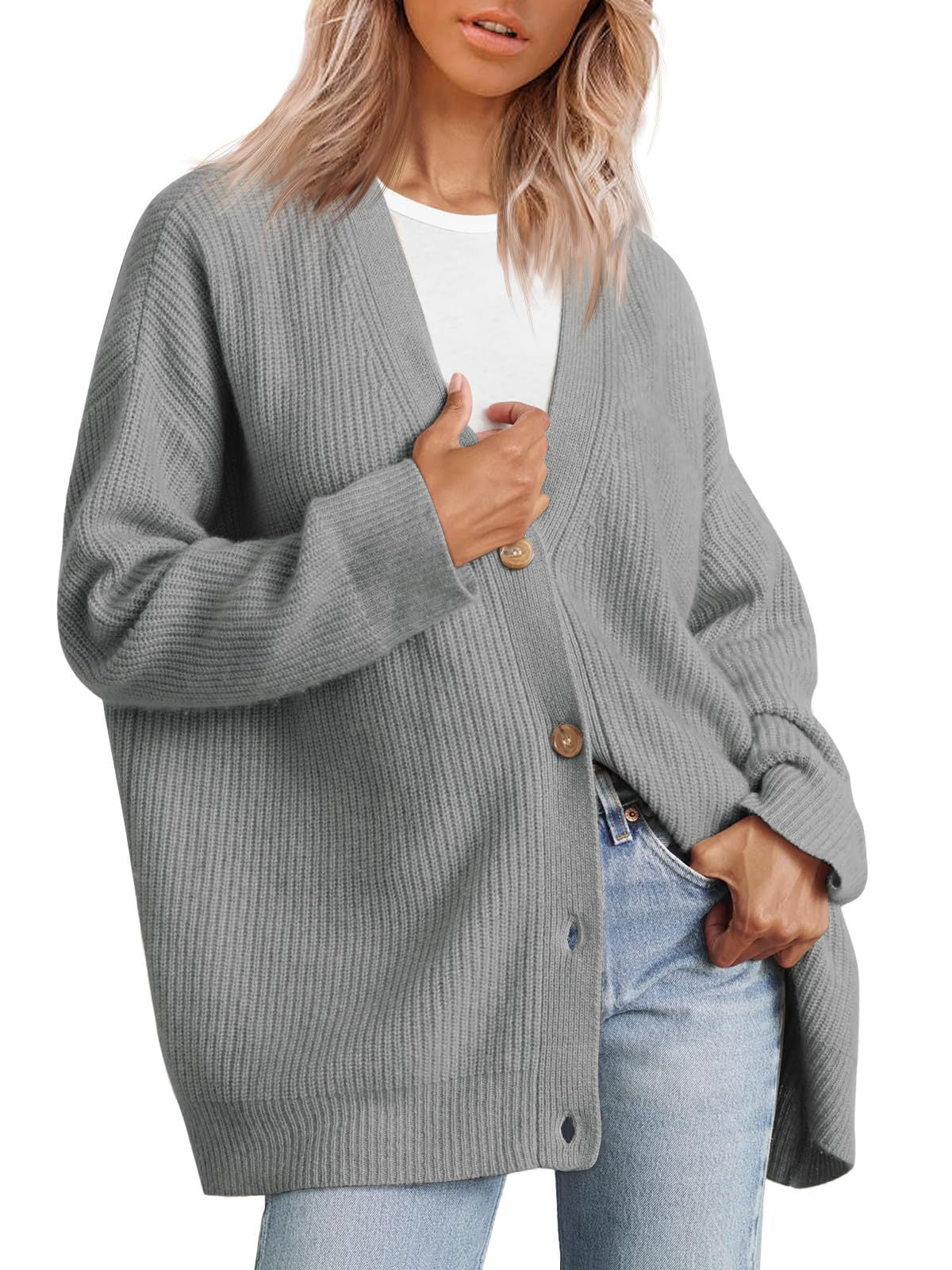 Anaïs – Gilet femme oversize à rayures
