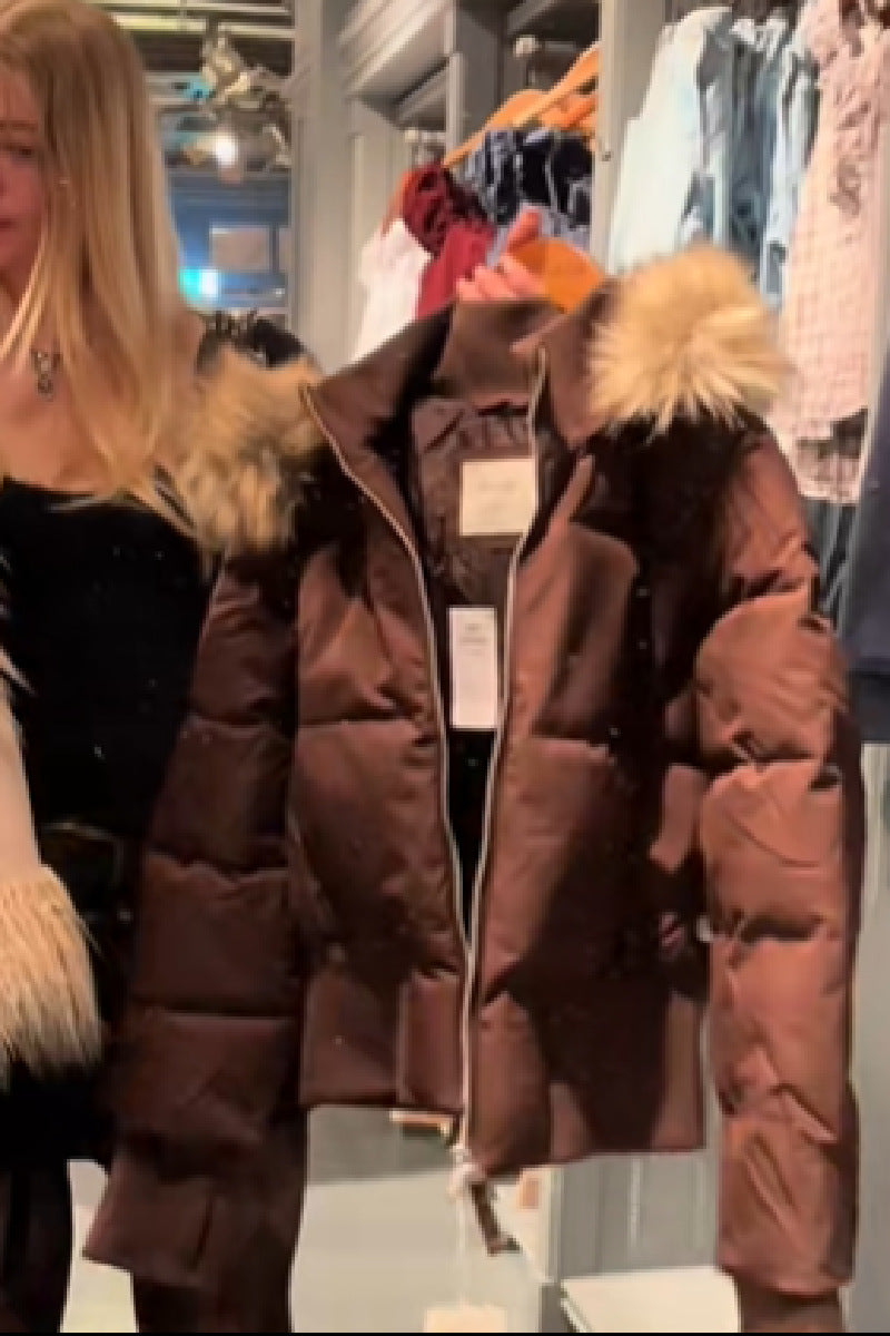 Adèle – Manteau matelassé d’hiver femme avec capuche amovible