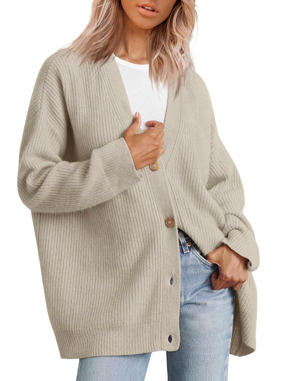 Anaïs – Gilet femme oversize à rayures