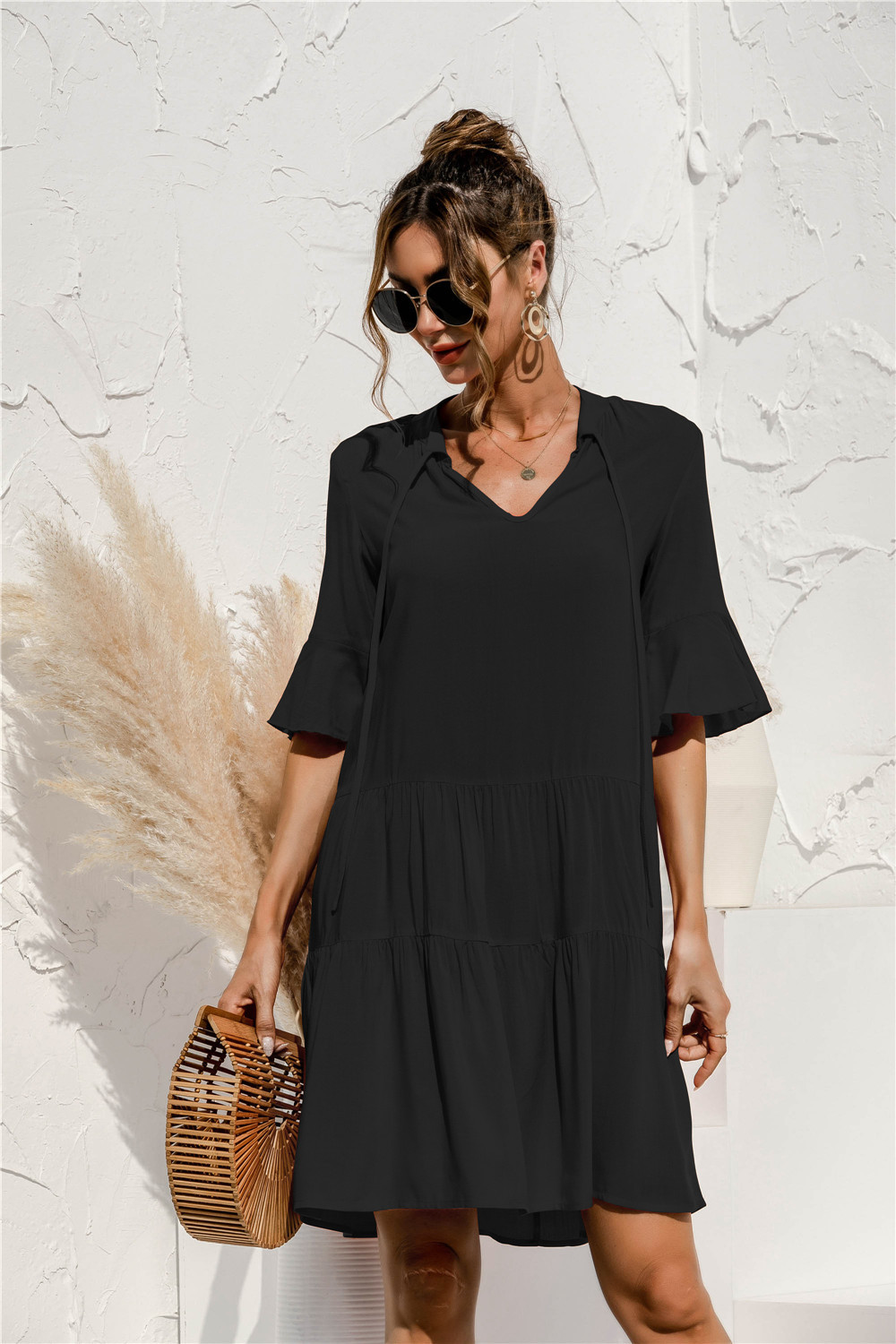 Séraphine – Robe midi d’été taille basse femme