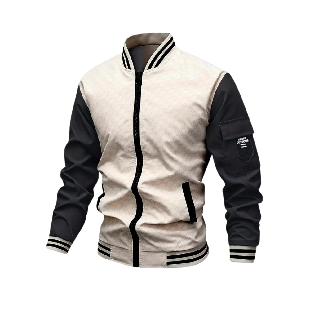 Blouson bomber léger et respirant pour homme automne en polyester à coupe régulière Olivier