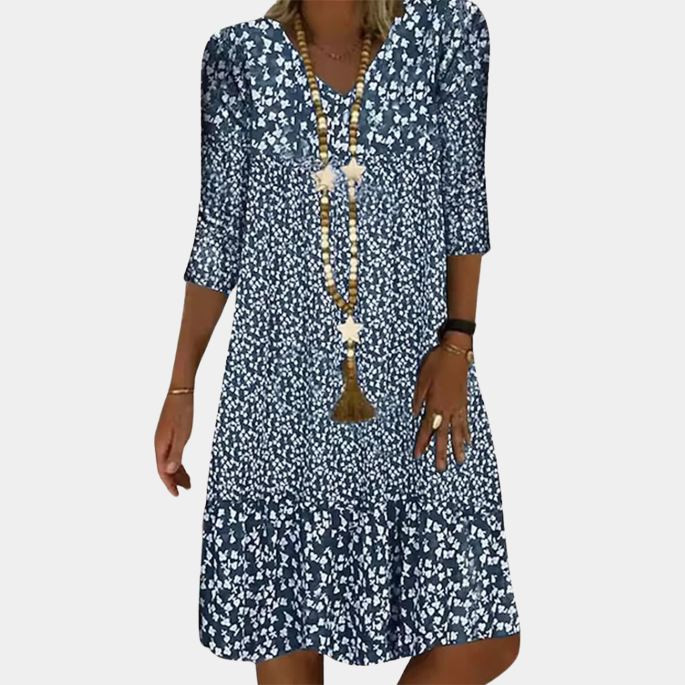 Robe midi à manches courtes pour l’été – élégance décontractée et fraîcheur assurée