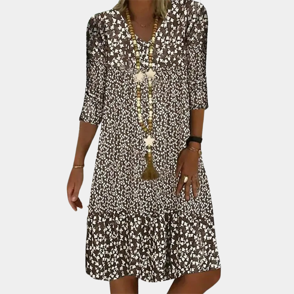 Robe midi à manches courtes pour l’été – élégance décontractée et fraîcheur assurée