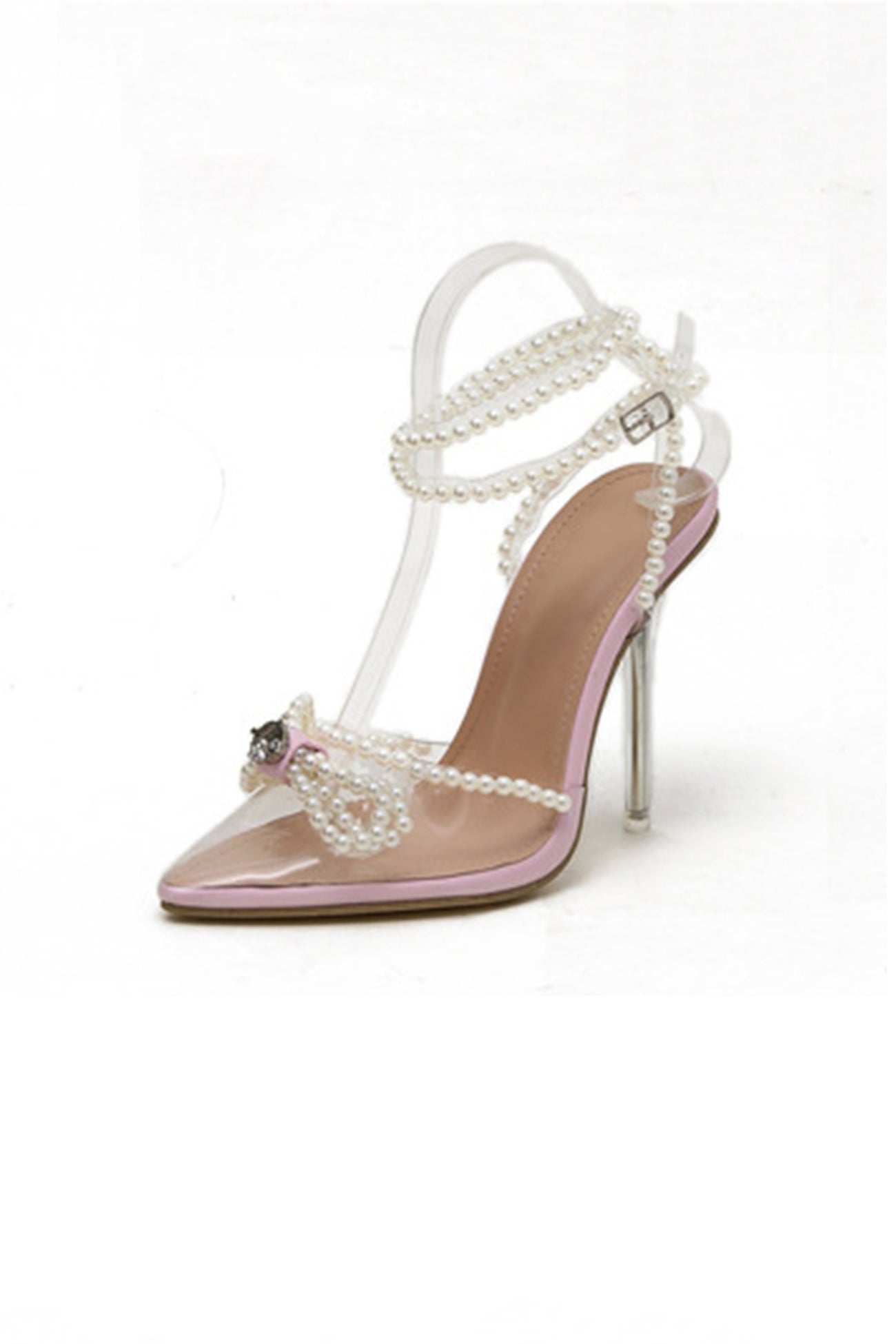Capucine – Escarpins Pointus à Talons Hauts avec Nœud et Perles