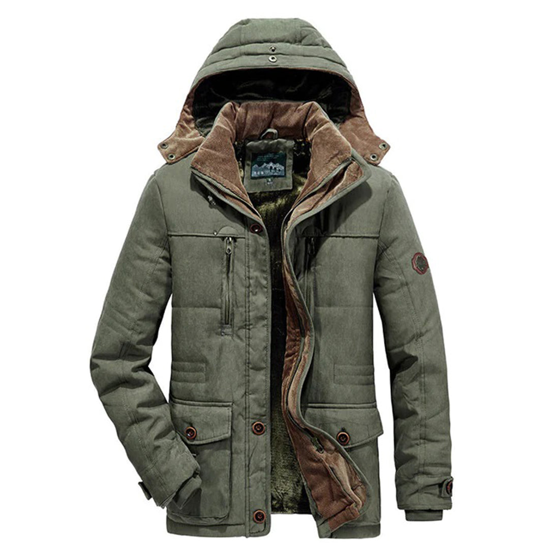 Parka doublée pour homme hiver chaude imperméable en coton avec intérieur polaire Colton